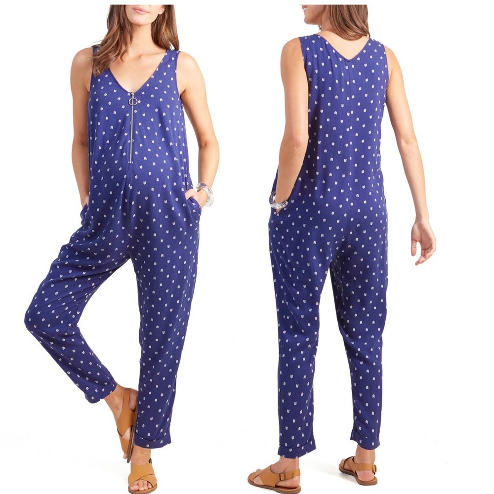 Ingrid & Isabel Zip Front Maternity/Nursing Jumpsuit